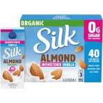 Silk Organic Unsweetened Vanilla Almondmilk, 3 x 64 fl oz