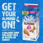 Silk Organic Unsweetened Almondmilk, 3 x 64 fl oz