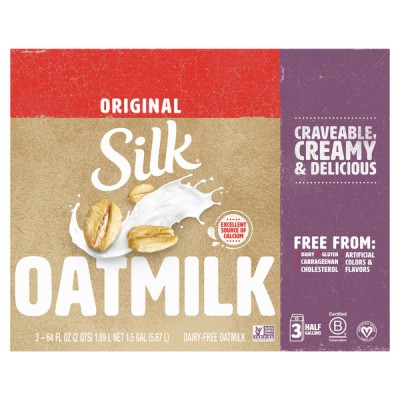 Silk Oatmilk, Original Extra Creamy, 3 x 64 oz
