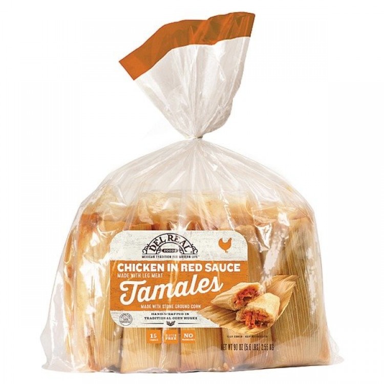 Del Real Chicken Tamales, 90 oz