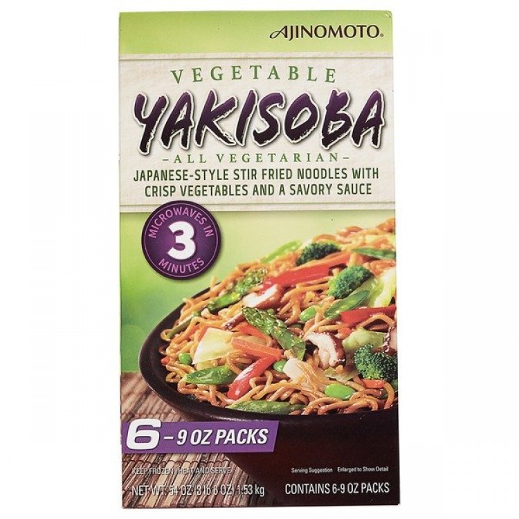 Ajinomoto Vegetable Yakisoba, 6 x 9 oz