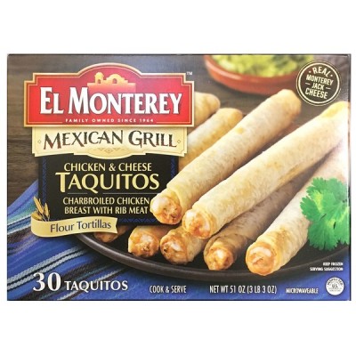 El Monterey Chicken & Cheese Taquitos, 30 ct