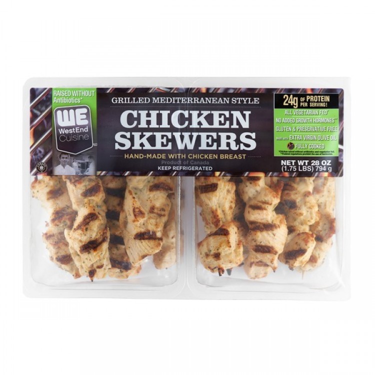 West End Cuisine Grilled Chicken Skewer 14 Skewers 2 Ounces Ea