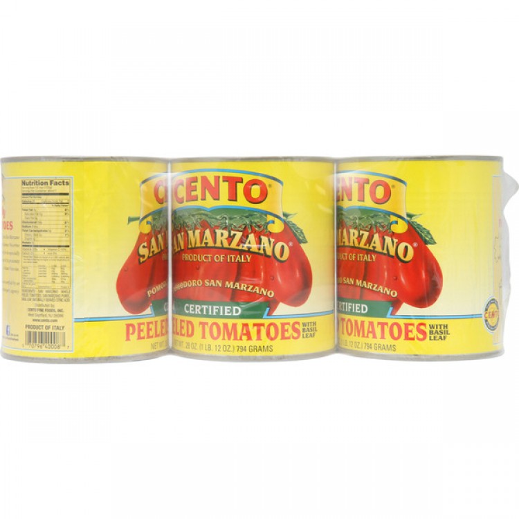 Cento Fine Foods San Marzano Tomatoes, 3 x 28 oz
