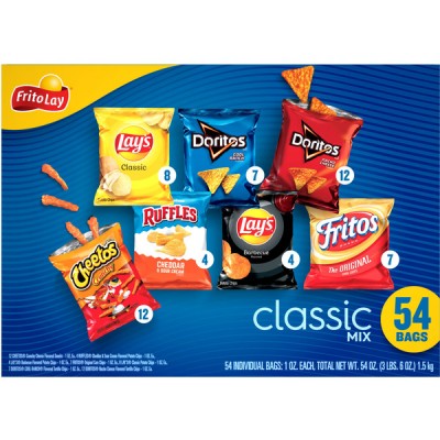 Frito Lay Classic Chips Variety, 54 ct.