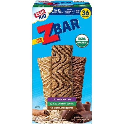 Clif Kid Organic Zbar Variety, 36 x 1.27 oz