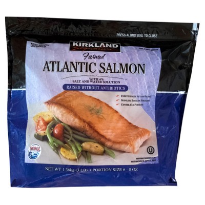 Kirkland Signature Farmed Atlantic Salmon Individually Wrapped, 3 lb