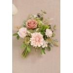 HIMIFOLO Artificial Flowers in Vase, Faux Silk Roses in Vase,Table Centerpieces for Dining Room, Silk Flower Arrangements for Home, Living Room Bathroom Plant Decor,Table Decorations