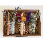 Pangolin House All-Natural Intention Sticks. White Sage, Palo Santo and Flowers. Positive Energy, Success and Love.