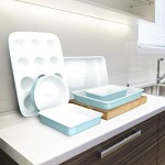 NutriChef 6-Pcs Kitchen Oven Baking Pans - Non-Stick Baking Sheets Set, Attractive Green Pans & White Inside Pan, Quality Kitchenware for Cooking & Baking Cake Loaf, Muffins & More