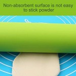 Kitchenware Gadgets kn055 Solid Wooden Handle Silicone Rolling Pin Non-Stick Food Dumpling Stick, Length: 38cm, Random Color Delivery Kitchenware Gadgets