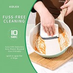KOLEX Nonstick Cookware Sets,12-Piece Kitchenware Pots and Pans Set Granite Coating,Includes Frying Pans,Deep Frying pans,Stockpots And Cooking Tools,Suitable For All Stove ,100% PFOA Free,Turquoise.