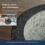 Granite Mortar and Pestle by HiCoup - Natural Unpolished Non Porous Dishwasher Safe Mortar and Pestle Set 6 Inch Large