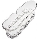 Godinger Fork & Spoon Glass Cutlery Caddy Organizer, Kitchenware & Storage