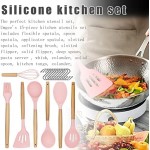 DLD New 29-Piece kitchenware,Cooking Gifts,Non-Stick Pans,Shovels, Spoons,Cutting Utensils,Wooden Handles,Heat-Resistant Silicone,Cutting Boards,Storage Barrels,Kitchen Gadget Sets