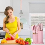 DLD New 29-Piece kitchenware,Cooking Gifts,Non-Stick Pans,Shovels, Spoons,Cutting Utensils,Wooden Handles,Heat-Resistant Silicone,Cutting Boards,Storage Barrels,Kitchen Gadget Sets