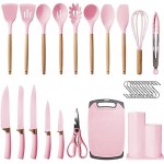 DLD New 29-Piece kitchenware,Cooking Gifts,Non-Stick Pans,Shovels, Spoons,Cutting Utensils,Wooden Handles,Heat-Resistant Silicone,Cutting Boards,Storage Barrels,Kitchen Gadget Sets