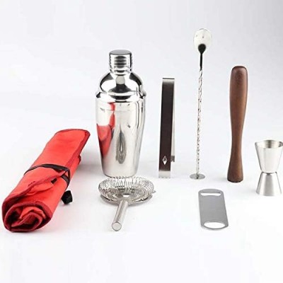 Kitchenware Gadgets 8 in 1 Stainless Steel Wine Cocktail Shaker Tools Set with Cloth Bag, Capacity: 800/600ml Kitchenware Gadgets