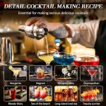 Mixology Bartender Kit Bar Set with Bamboo Stand, 35pcs 24oz Cocktail Shaker Set Cocktail Kit, Professional Stainless Steel Bar Tool Set, Black