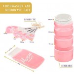 Pink Ceramic Kitchen Mason Jars - 3-Piece Vintage Kitchenware Set - Measuring Cups, Measuring Spoons, Spoon Rest | Retro & Farmhouse Decor | Baking Supplies, Rustic Home Accessory by Goodscious
