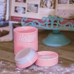 Pink Ceramic Kitchen Mason Jars - 3-Piece Vintage Kitchenware Set - Measuring Cups, Measuring Spoons, Spoon Rest | Retro & Farmhouse Decor | Baking Supplies, Rustic Home Accessory by Goodscious