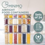 GOMINIMO Airtight Food Storage Containers with Lids, 7 pcs Pantry Storage Containers, BPA Free Food Canister for Dry Food, Cereals, Flour, Sugar, Ideal for Storage & Dishwasher Safe