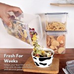 GOMINIMO Airtight Food Storage Containers with Lids, 7 pcs Pantry Storage Containers, BPA Free Food Canister for Dry Food, Cereals, Flour, Sugar, Ideal for Storage & Dishwasher Safe