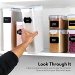 GOMINIMO Airtight Food Storage Containers with Lids, 7 pcs Pantry Storage Containers, BPA Free Food Canister for Dry Food, Cereals, Flour, Sugar, Ideal for Storage & Dishwasher Safe