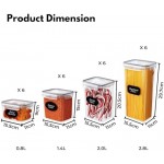 GOMINIMO Airtight Food Storage Containers with Lids, 7 pcs Pantry Storage Containers, BPA Free Food Canister for Dry Food, Cereals, Flour, Sugar, Ideal for Storage & Dishwasher Safe