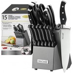 McCook® Knife Sets,German Stainless Steel Kitchen Knife Block Set with Built-in Sharpener