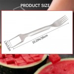 2-In-1 Stainless Steel Watermelon Fork Cutter,2024 New Stainless Steel Fruit Cutter,Dual Head Watermelon Slicer Knife,Kitchen Cutter Knife For Family
