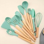 Cookware Set for Kitchen, 19 Kitchenware Set with 11 Non-Stick Silicone Heat Resistant Kitchen Gadgets, 5 Anti-Rust Stainless Steel Sharp Kitchen Knife Set, Scissors and Chopping Board