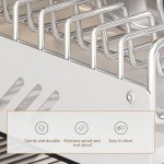Pull Out Dish Racks Fixed with Adhesive Film, Slide Out Dish Drying Rack for Kitchen Cabinets, Pull Out Cabinet Organizer, Heavy Duty Slide Out Pantry Drawers with Handle (Dishes Rack)