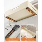Pull Out Dish Racks Fixed with Adhesive Film, 2 Pack Pull Out Cabinet Organizer, Heavy Duty Slide Out Pantry Drawers for Kitchen Cabinet, Slide Out Drawer Organizer for Pantry (Bowl Dishes Rack)