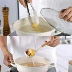 Silicone Kitchen Utensil Set,11Pcs White Silicone Kitchenware Kit Non‑Stick Kitchen Utensils with Storage Box Kitchen Utensils with Wooden Handle and Holder Silicone Kitchen Cooking Utensil Set
