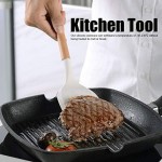 Silicone Kitchen Utensil Set,11Pcs White Silicone Kitchenware Kit Non‑Stick Kitchen Utensils with Storage Box Kitchen Utensils with Wooden Handle and Holder Silicone Kitchen Cooking Utensil Set