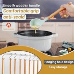 QMVESS Kitchen Utensils Set, 35 Pcs Non-Stick Silicone Cooking Utensils Set with Holder, Sturdy Wooden Handle, Heat Resistance Silicone Spatula Spoon Kitchen Gadgets Utensils Set (Light Green)