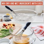 Chef Pomodoro Kitchen Whisk 3-Piece Set, Stainless Steel Wire Balloon Whisk Utensil, Baking Wisk Kitchenware Cooking Tool