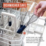 Chef Pomodoro Kitchen Whisk 3-Piece Set, Stainless Steel Wire Balloon Whisk Utensil, Baking Wisk Kitchenware Cooking Tool
