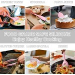 Umite Chef Kitchen Utensils Set, 22Pcs Silicone Cooking Utensils Set, Heat Resistance Silicone Ktchen Spatulas Set with Holder, Cooking Gadgets Tools Set for Nonstick Cookware, Dishwasher Safe(Pink)