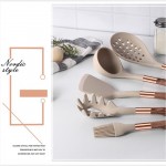 Generic 11 Pcs Kitchen Utensils Set, 446oF Heat Resistant And Nonstick, Utensil Set with Holder, Nonstick Kitchenware Silicone Cooking Utensil Set, Non Toxic & BPA-Free, medium, Khaki, MS267
