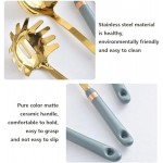 7 Pcs 304 Stainless Steel Kitchen Utensils Set with Heat Resistant Ceramic Handle Metal Cooking Utensils Kitchenware Cookware Set Dishwasher Safe with Hanging Shelf BPA Free, White Gold