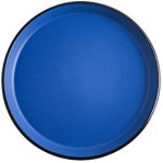 Stone Lain Albie Stoneware 16-Piece Modern Dinnerware Set, Kitchen Plates and Bowls Sets, Dish Set for 4, Blue and Black