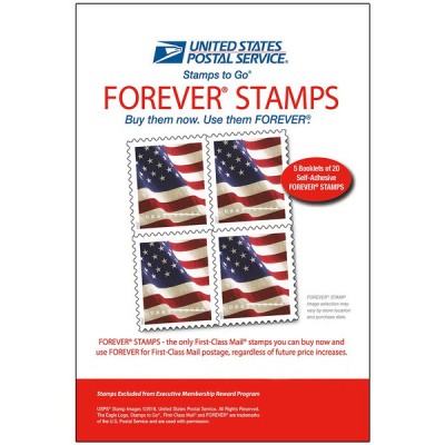 USPS 1st Class Stamps Flag Forever Stamp, 100 ct