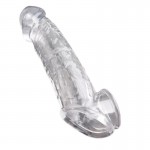 Crystal Artificial Penile Set Silicone Penile Set Extension Set Wolf Teeth Set Couple Adult Fun Toy Lock Sperm Set