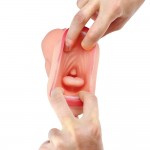 Aircraft Cup Men's Toy Masturbation Device Mouth and Teeth Double Hole Inverted Model Name Device Simulated Human Mouth and Pudendal Dual Channel