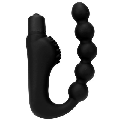 Silicone vibration bead anal plug for men's prostate massager, anal G-spot, vestibular masturbator, adult product