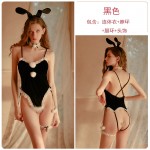 Guiruo Fun Lingerie Sexy Velvet Open Range Bodysuit Backless Temptation Rabbit Girl Uniform Set Issued on behalf of 1405