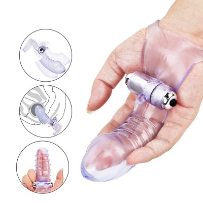 Simulated penis of the glans, female vibrating egg jumping fun teaser, vibrating finger sleeve, thumb prick sleeve, female appliance