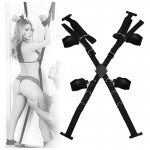 Cross webbing sex door Carmen swing SM props Couple binding and binding straps Adjustable hand and foot straps